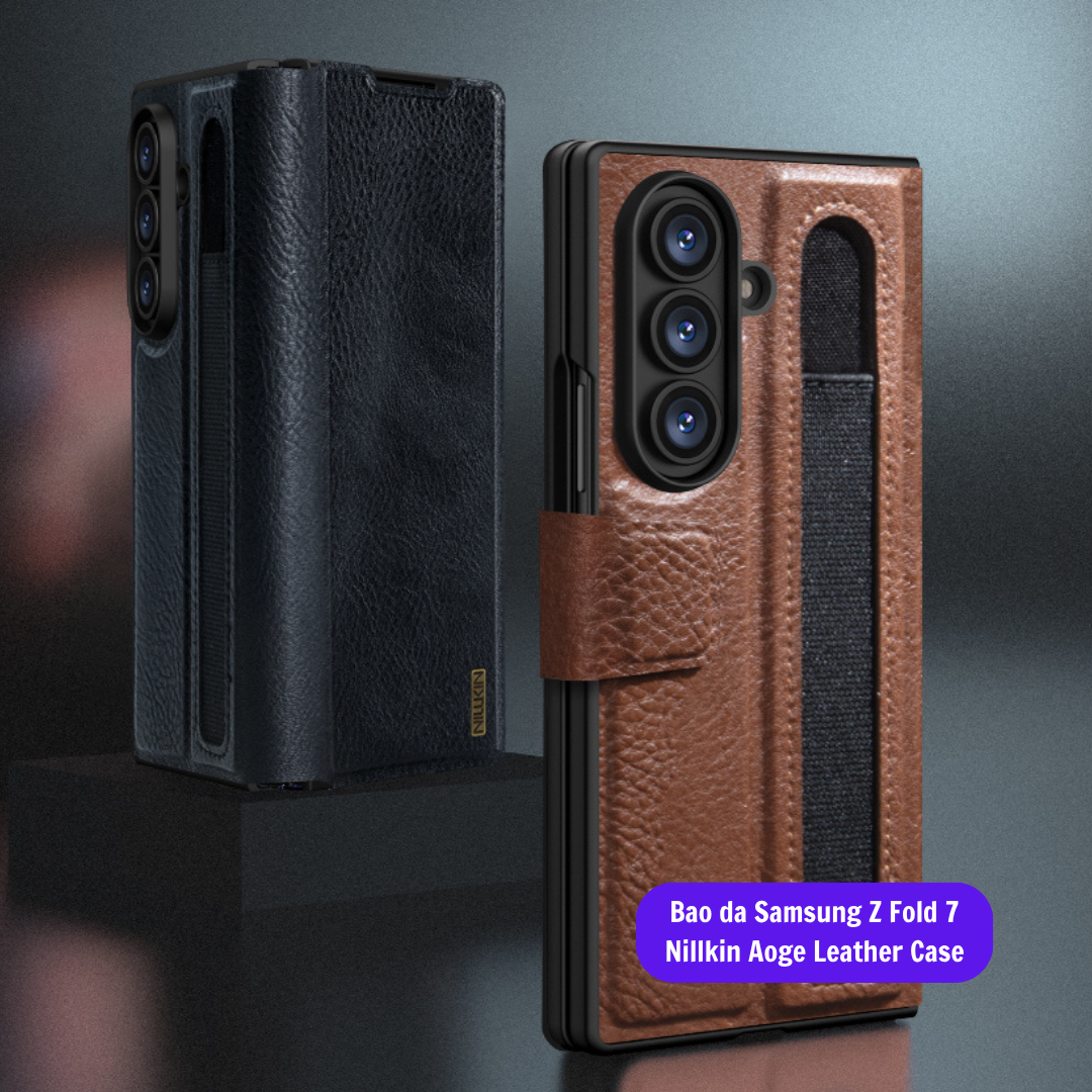 Bao Da Samsung Z Fold 7 Chinh Hang Nillkin Aoge Leather Case (4)