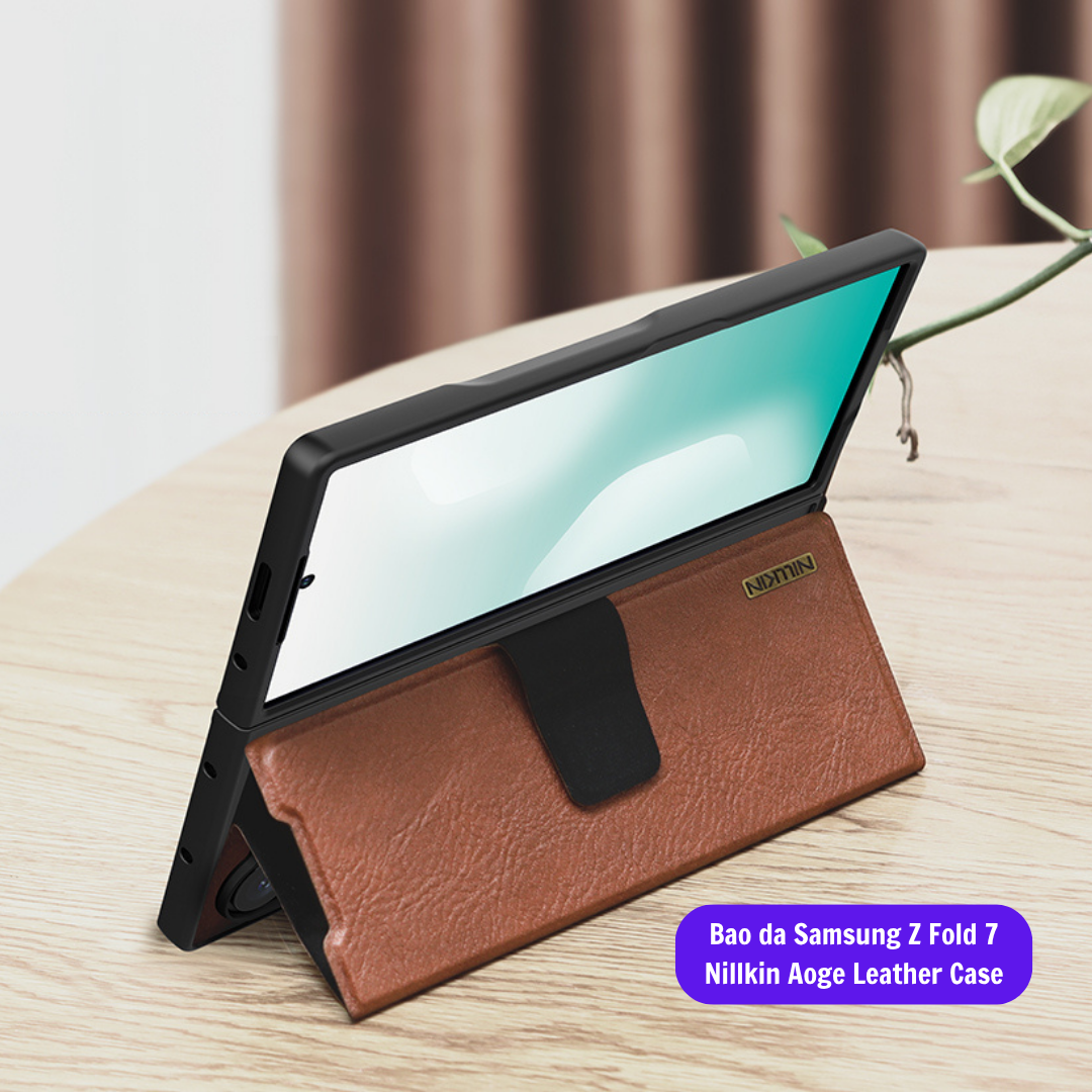 Bao Da Samsung Z Fold 7 Chinh Hang Nillkin Aoge Leather Case (5)
