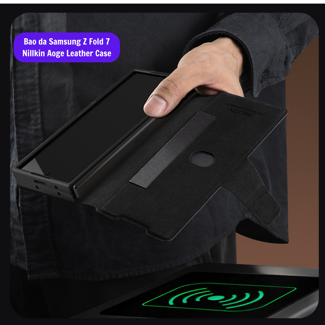 Bao Da Samsung Z Fold 7 Chinh Hang Nillkin Aoge Leather Case (6)