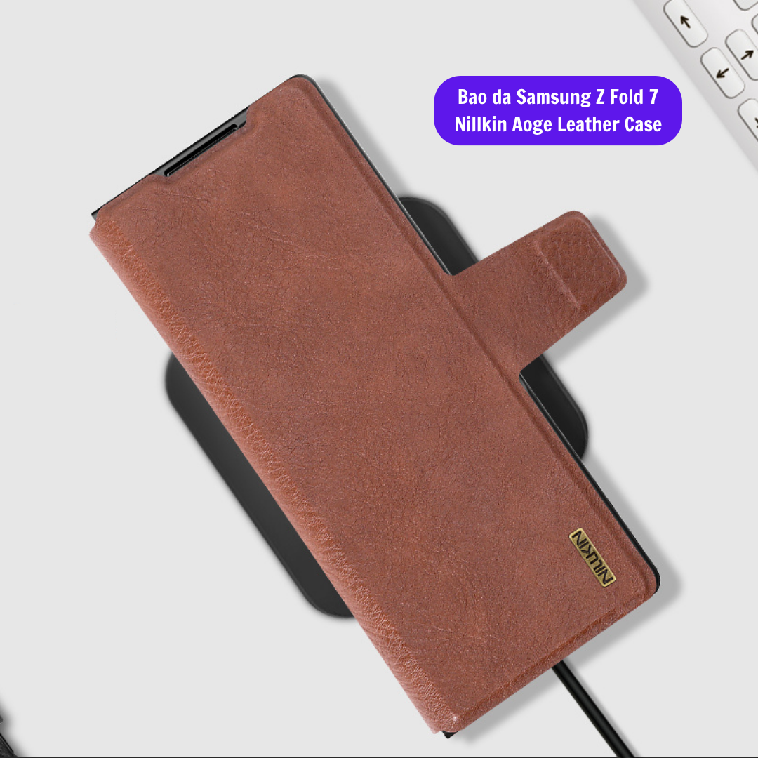 Bao Da Samsung Z Fold 7 Chinh Hang Nillkin Aoge Leather Case (7)