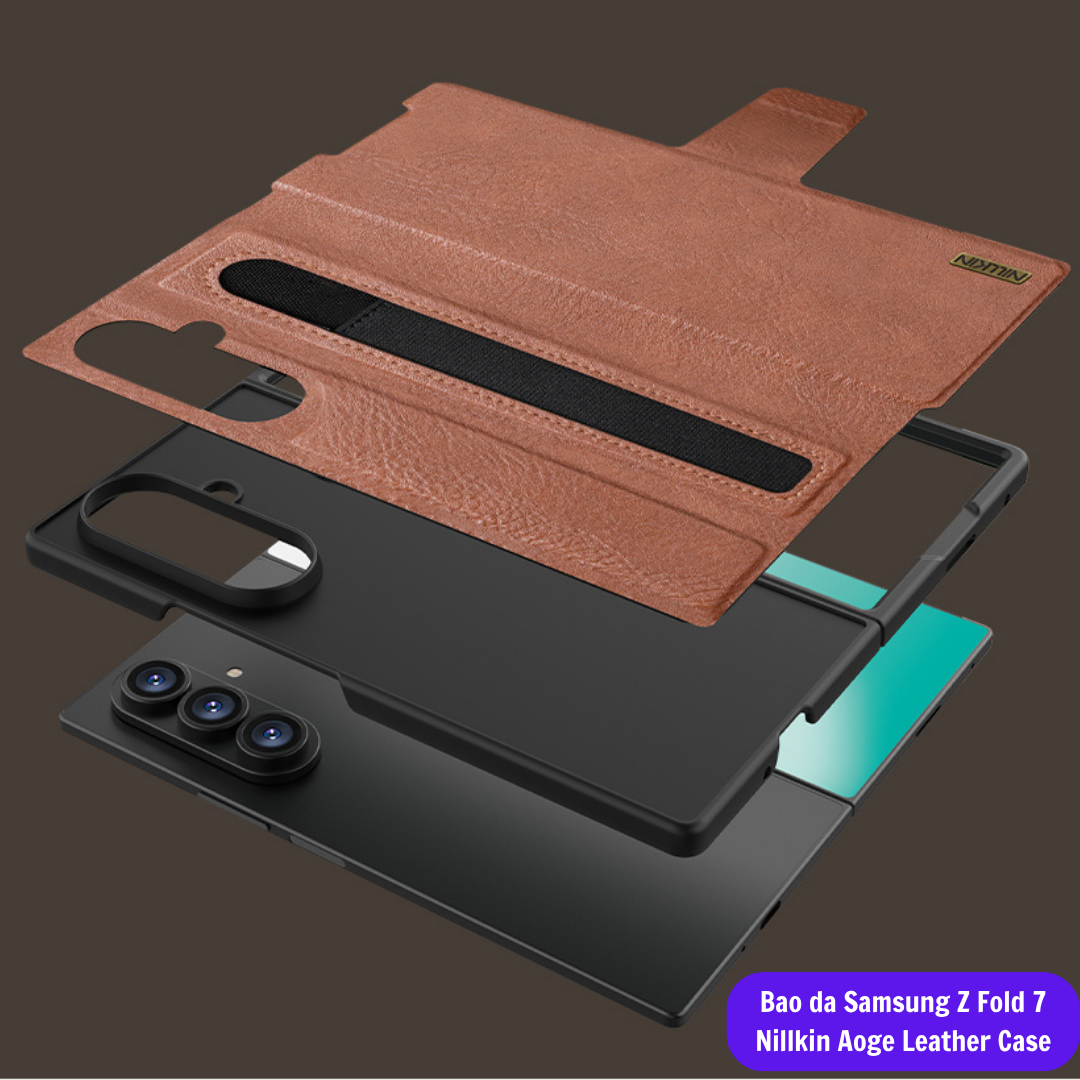 Bao Da Samsung Z Fold 7 Chinh Hang Nillkin Aoge Leather Case (8)
