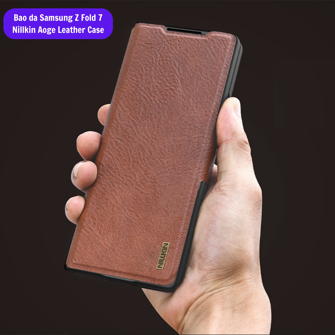 Bao Da Samsung Z Fold 7 Chinh Hang Nillkin Aoge Leather Case (9)
