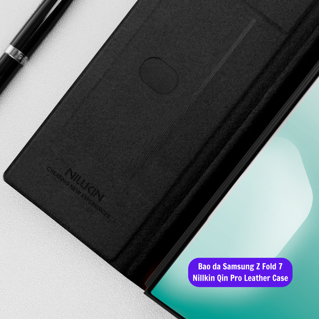 Bao Da Samsung Z Fold 7 Chinh Hang Nillkin Qin Pro Leather Case (10)