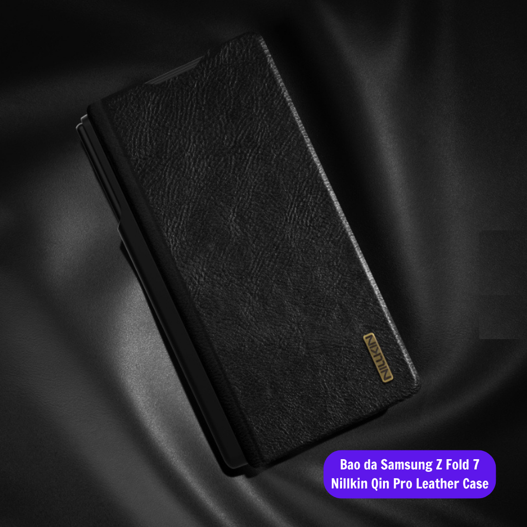Bao Da Samsung Z Fold 7 Chinh Hang Nillkin Qin Pro Leather Case (11)