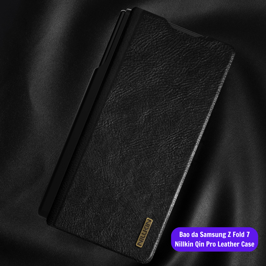 Bao Da Samsung Z Fold 7 Chinh Hang Nillkin Qin Pro Leather Case (14)