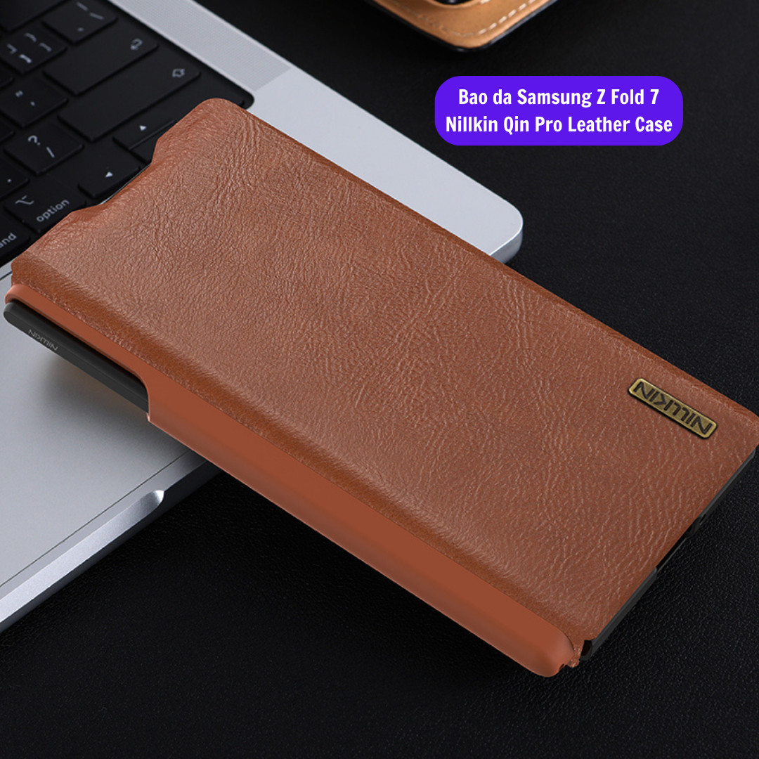 Bao Da Samsung Z Fold 7 Chinh Hang Nillkin Qin Pro Leather Case (17)