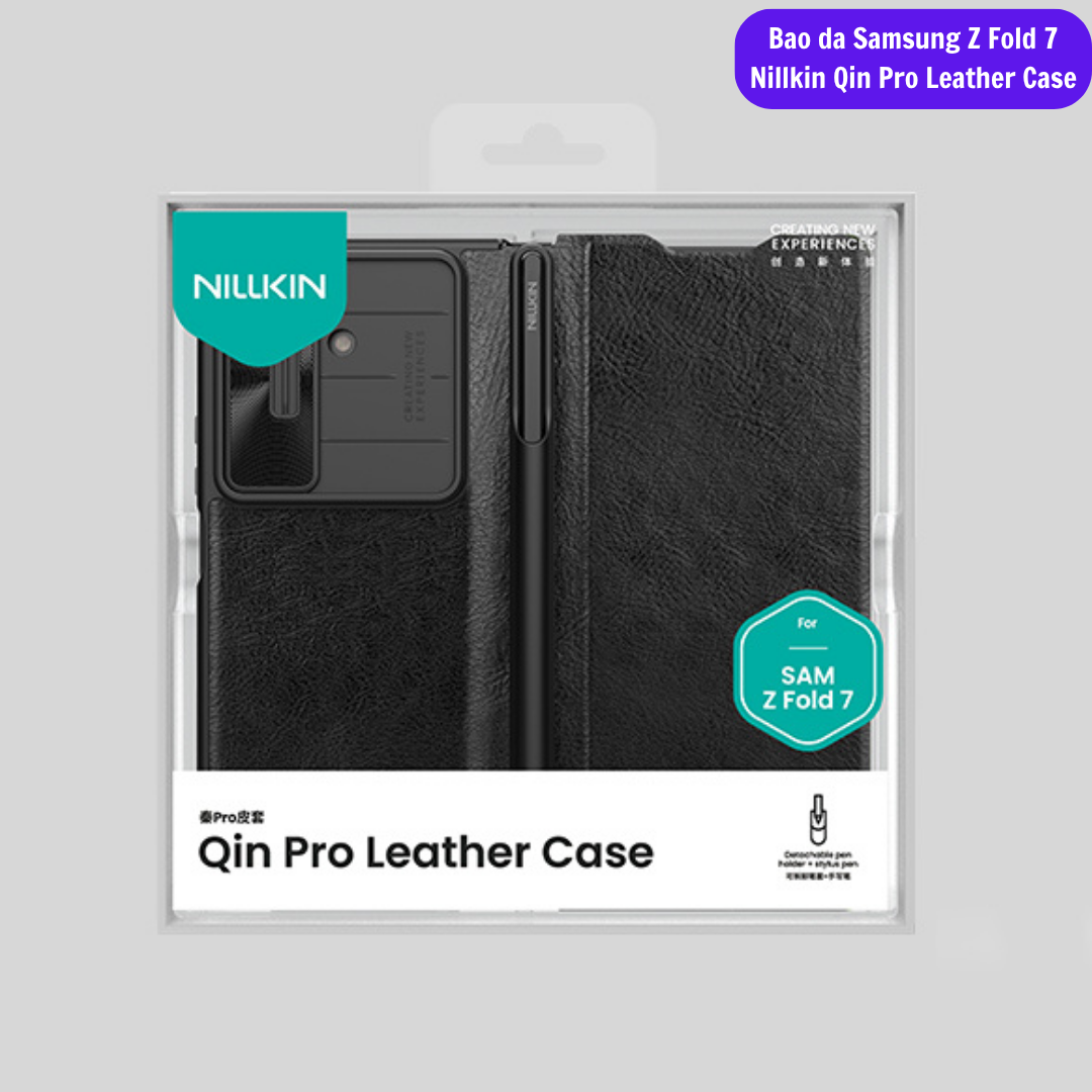 Bao Da Samsung Z Fold 7 Chinh Hang Nillkin Qin Pro Leather Case (18)