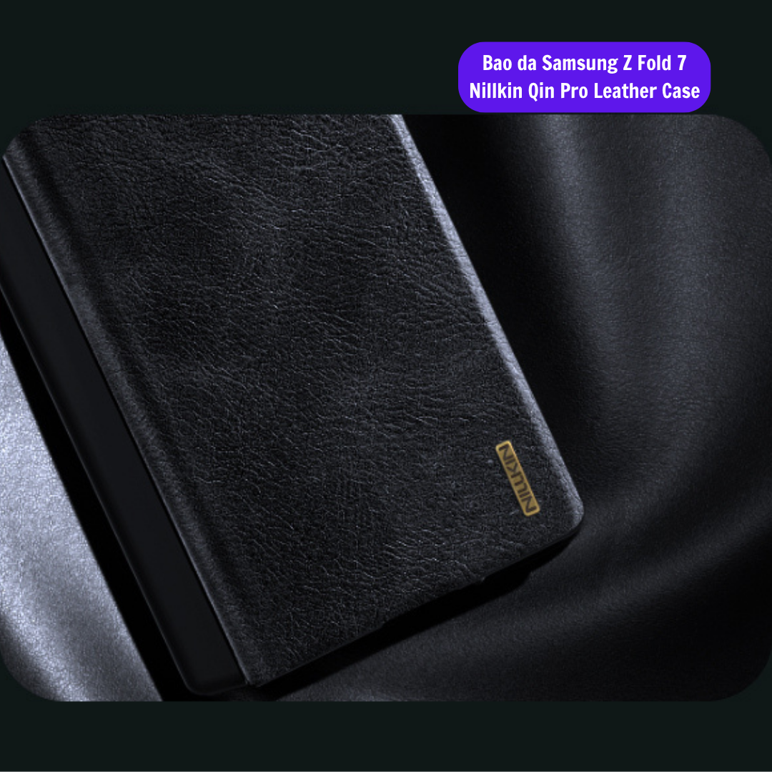 Bao Da Samsung Z Fold 7 Chinh Hang Nillkin Qin Pro Leather Case (3)