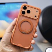 Ốp lưng iPhone 17 Pro Max chính hãng Mutural Obsidian Magnetic kèm giá đỡ xoay 360