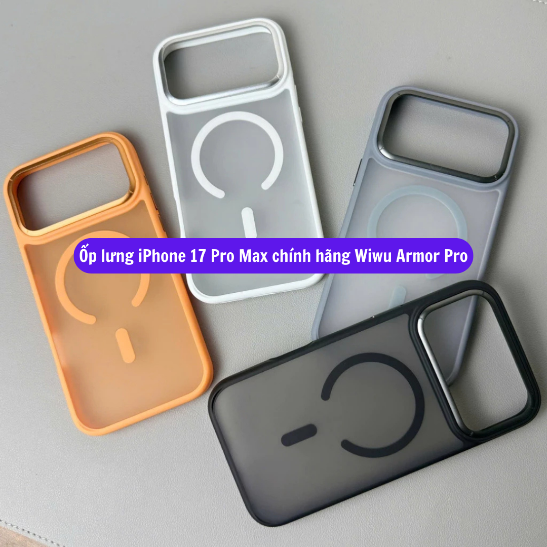 Ốp lưng iPhone 17 Pro Max chính hãng Wiwu Armor Pro