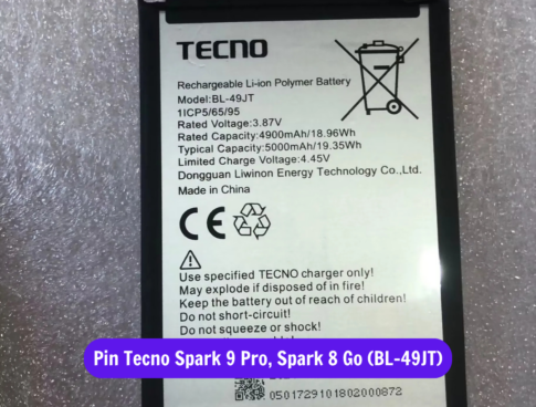 Thay Pin Tecno Spark 9 Pro Spark 8 Go Bl 49jt Uy Tin Lay Ngay Tai Ha Noi