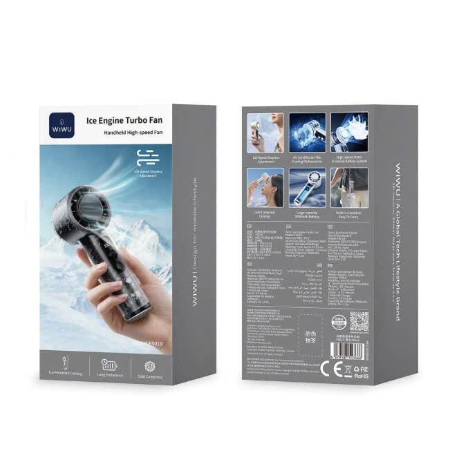 Quạt Tích điện Cầm Tay Wiwu Ice Engine Wi FS019 (3600mAh 4000mAh) (6)