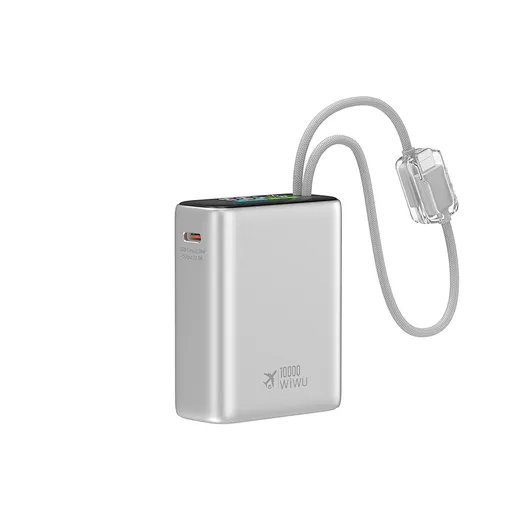 Sạc Dự Phòng 20000mAh Chính Hãng Wiwu Power Plus Built In Cable Power Bank T203ALF (2)