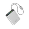 Sạc dự phòng 10000mAh chính hãng Wiwu Power Plus Built-in Cable Power Bank T203ALF