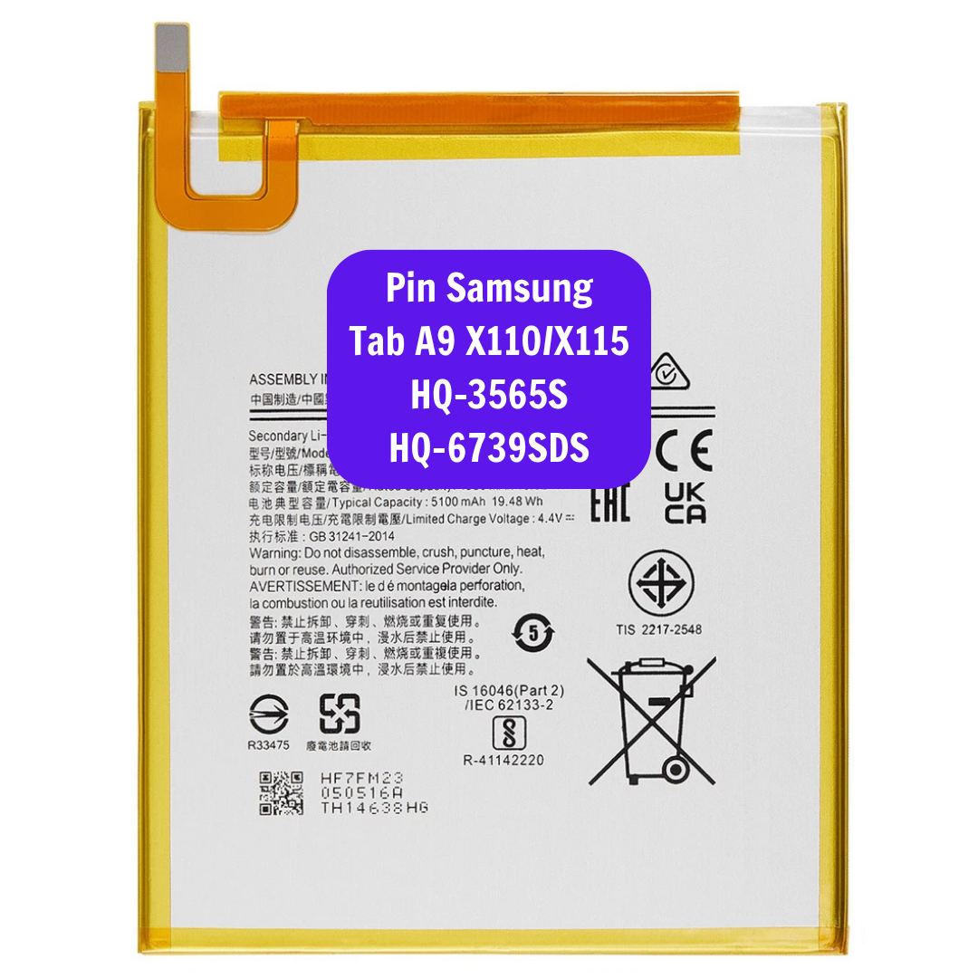 Thay pin Samsung Tab A9 X110/X115 (HQ-3565S/HQ-6739SDS) uy tín lấy ngay tại Hà Nội