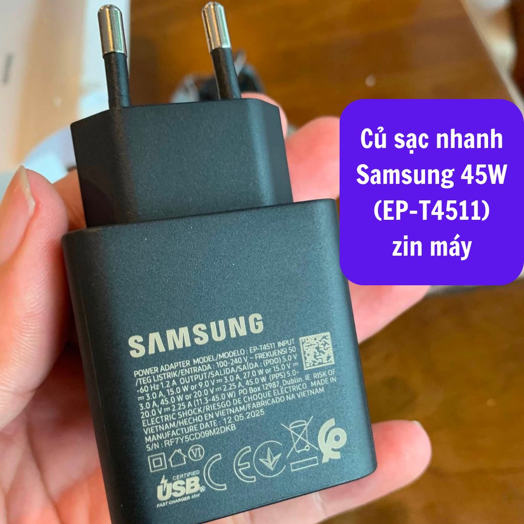 Củ sạc nhanh Samsung 45W (EP-T4511) zin máy