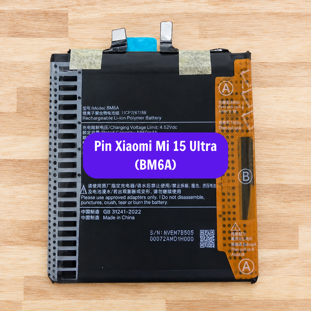 Thay pin Xiaomi Mi 15 Ultra (BM6A) uy tín lấy ngay tại Hà Nội