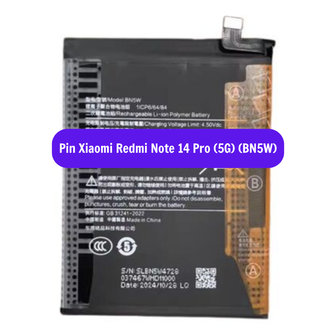 Thay Pin Xiaomi Redmi Note 14 Pro 5g Bn5w Uy Tin Lay Ngay Tai Ha Noi