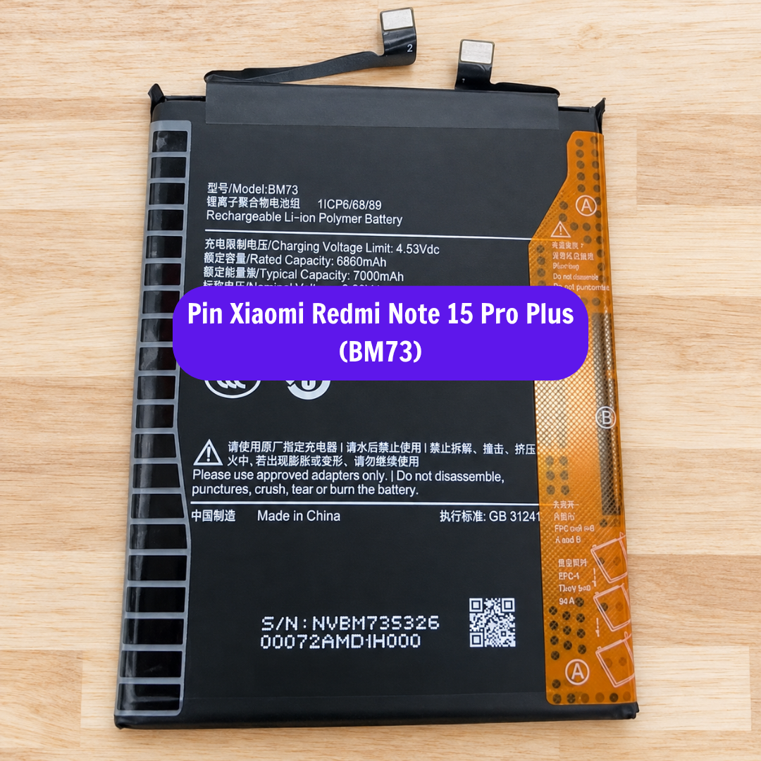Thay pin Xiaomi Redmi Note 15 Pro Plus (BM73) uy tín lấy ngay tại Hà Nội